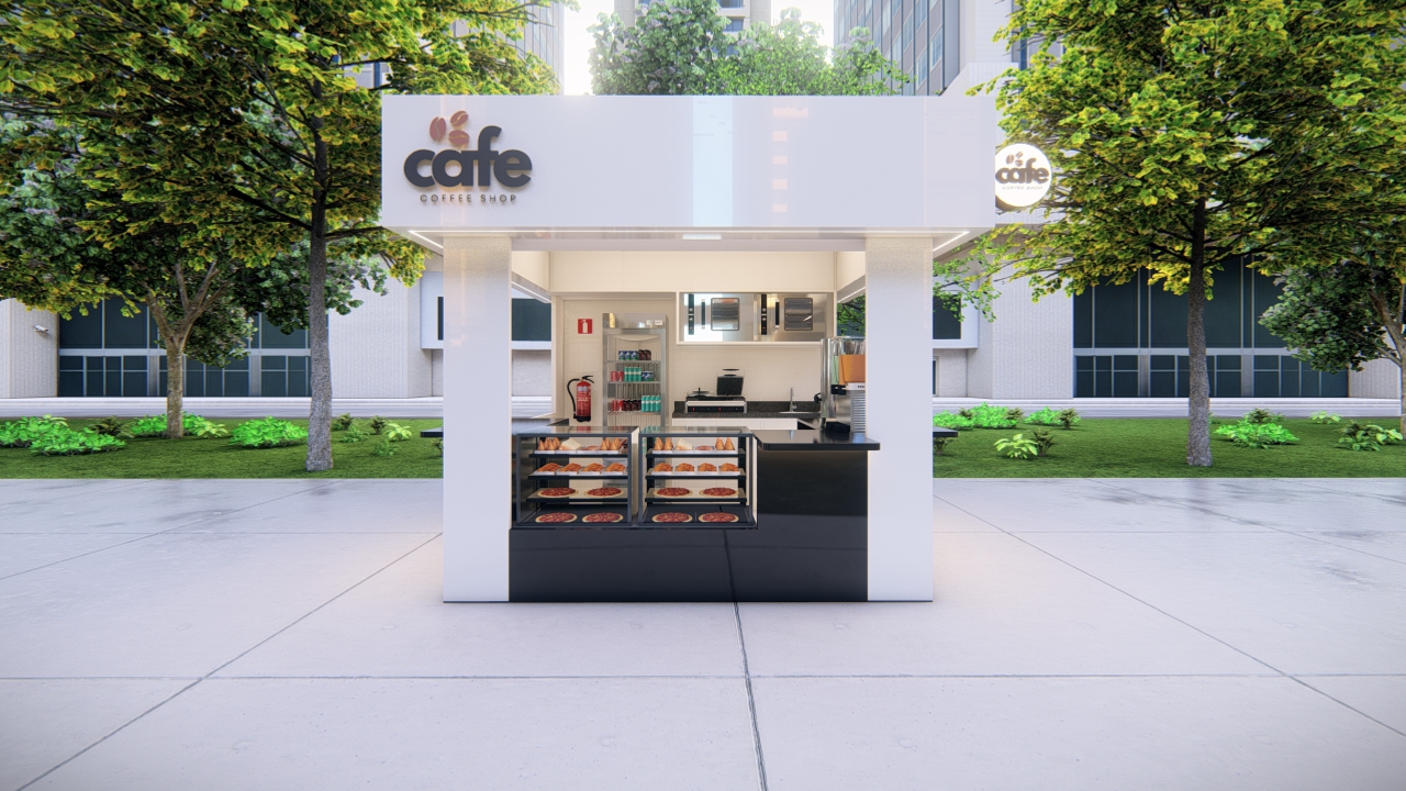 Quiosque Café Metálico